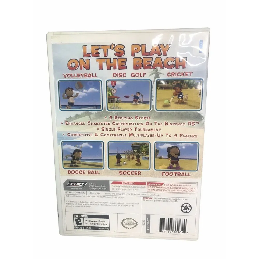 Wii Big Beach Sports Game- with‎ Case & Instruction Booklet
